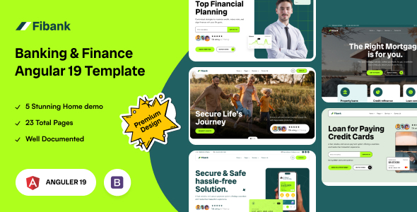 Fibank - Banking & Finance Angular 19 Template