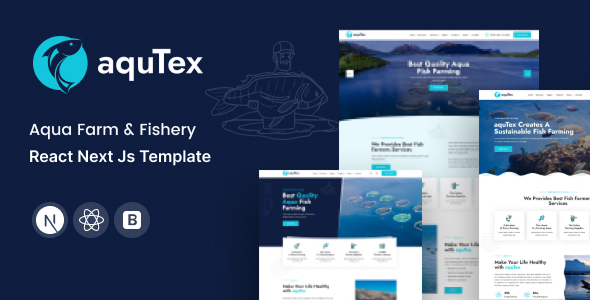 Aqutex - Aqua Farm & Fishery Services React Next Js Template