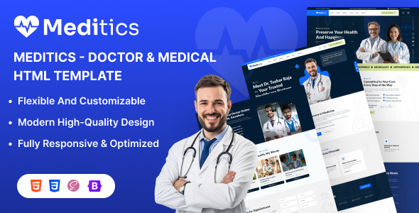 Meditics  – Medical & Healthcare HTML Template