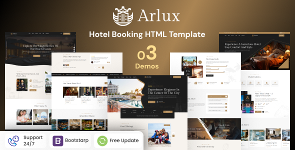 Arlux - Hotel Booking HTML Template