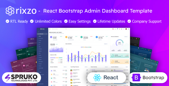 Rixzo - React Typescript Bootstrap Admin Dashboard Template