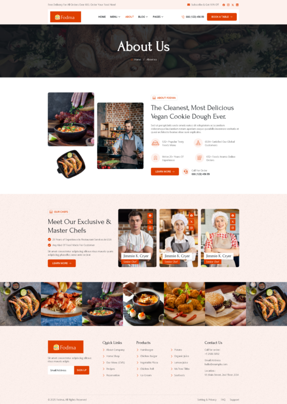 Fodma - Restaurant & Cafe Elementor Template Kit