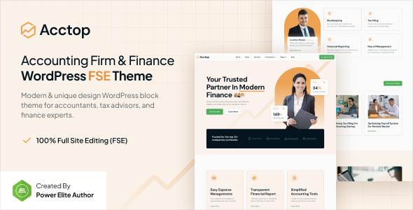 Preview image for Acctop – Accounting Firm & Finance Gutenverse FSE WordPress Block Theme