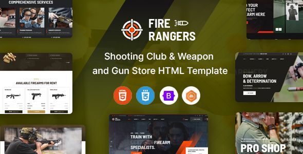 Fire Rangers – Shooting Range & Gun Club HTML Template