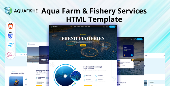 Aqaufishe - Aqua Farm & Fishery Services HTML Template