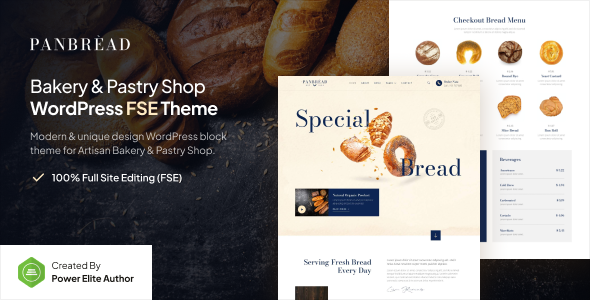 Panbread – Fresh Bakery & Pastry Gutenverse FSE WordPress Block Theme