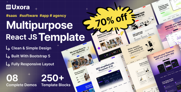 Uxora - Software, SaaS & Startup React JS Template