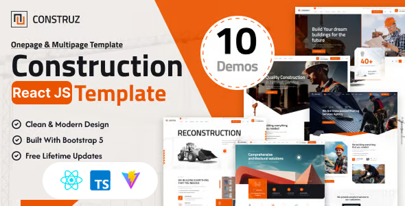 Construz - Construction React js Template