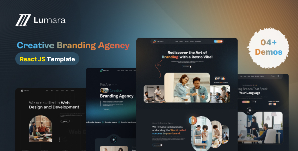 Product preview supplied for Lumara - Creative Branding Agency React JS Template