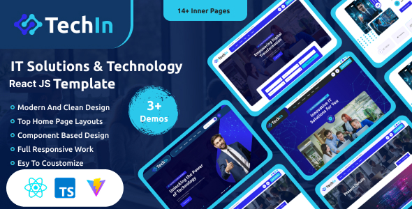 Techin – IT Services and Technology React JSTemplate