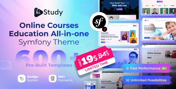 HiStudy - Online Courses & Education Symfony Template
