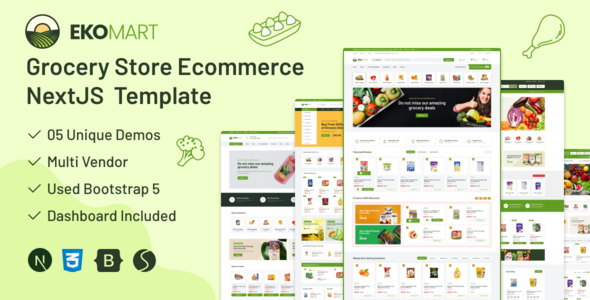 Product preview supplied for Ekomart - eCommerce React NextJS Template + Admin Dashboard