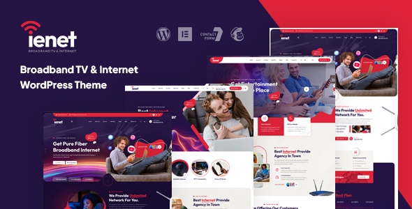 Ienet - Broadband TV & Internet WordPress Theme
