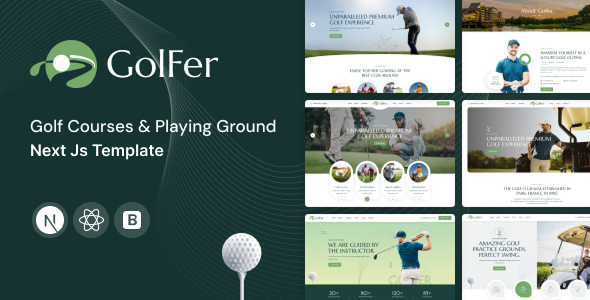 Golfer - Golf Club & Course React Next Js Template