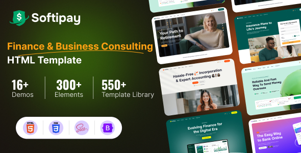 Softipay – Finance & Business Consulting HTML Template