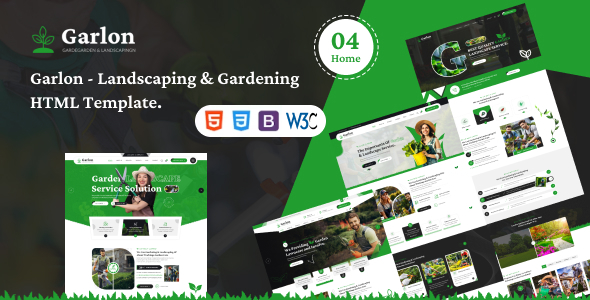 Garlon – Gardening and Landscaping HTML Template