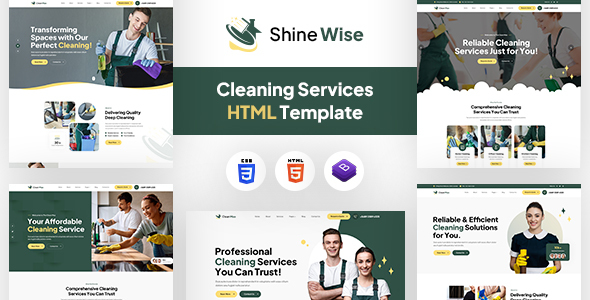 Shinewise | Cleaning Services HTML Template