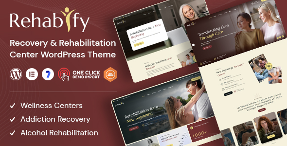 Rehabify – Addiction Recovery and Rehabilitation Center WordPress Theme