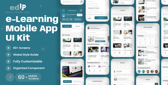 EduUp - eLearning Mobile App UI Kit