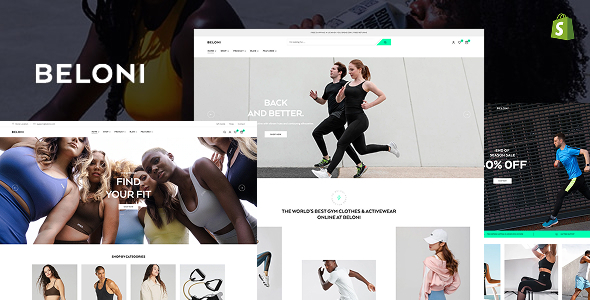 Beloni – Workout Wear Shopify Theme with AI