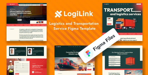Logilink - Logistics and Transportation Service Figma Template listing image