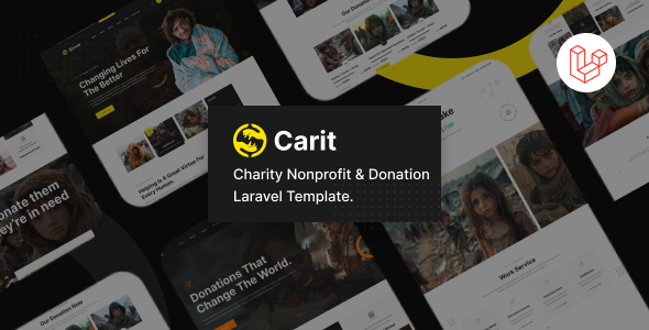Carit – Charity Nonprofit & Donation Laravel Template