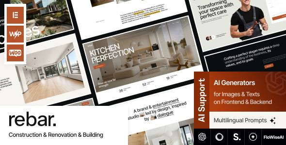 Rebar - Construction & Renovation & Building WordPress Theme