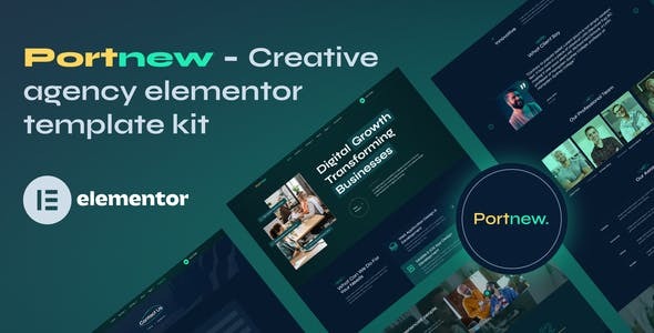 Portnew - Creative Agency Elementor Template Kit