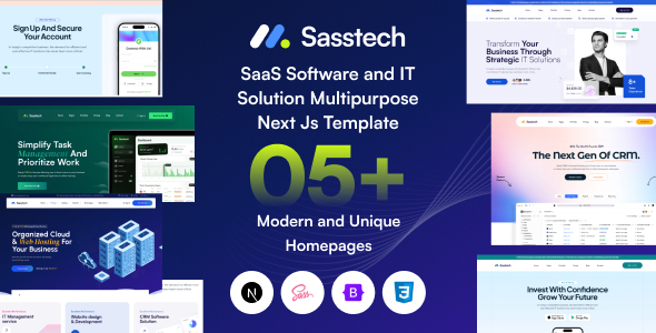 SassTech - Next JS React - SaaS Software & IT Solution Multipurpose Template