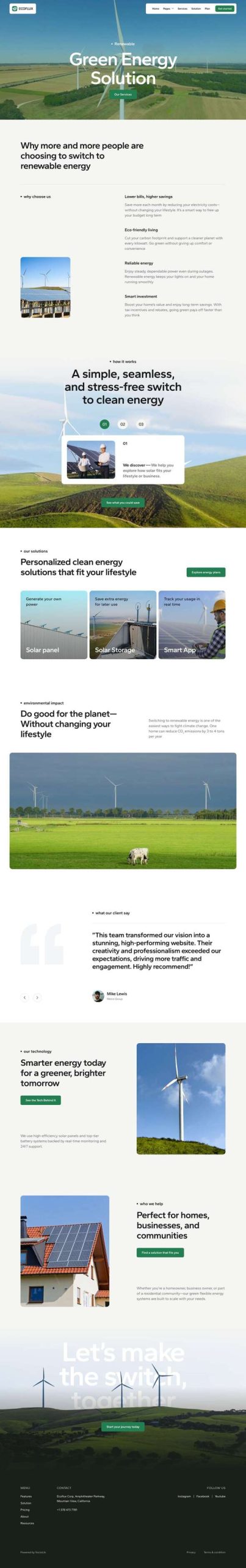 Ecoflux - Renewable Energy & Solar Panel Elementor Template Kit