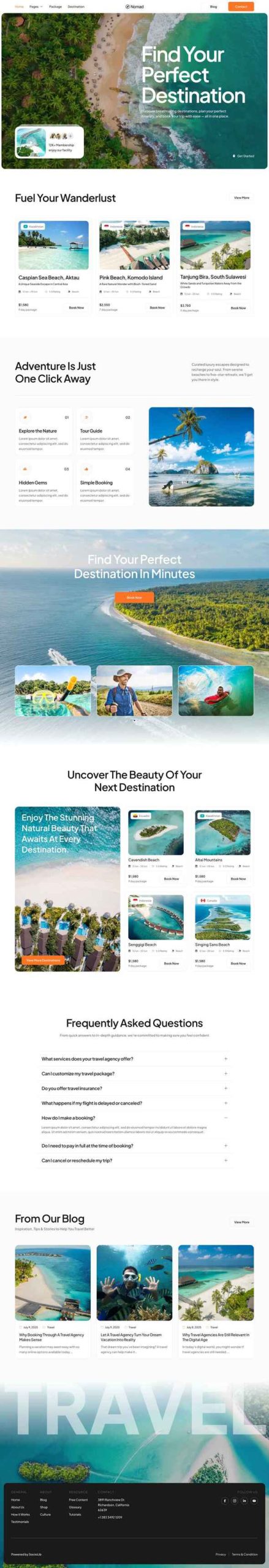 Nomad - Tour & Travel Agency Elementor Template Kit