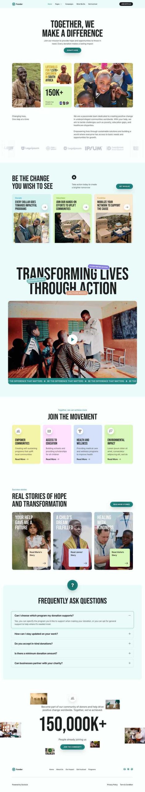 Funder - Non Profit & Charity Elementor Template Kit