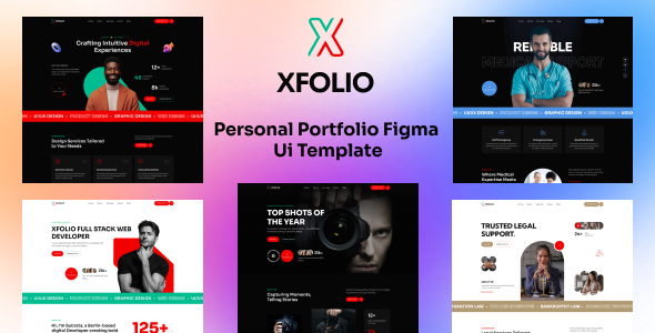 Xfolio – Personal Portfolio & CV Resume Figma UI Template