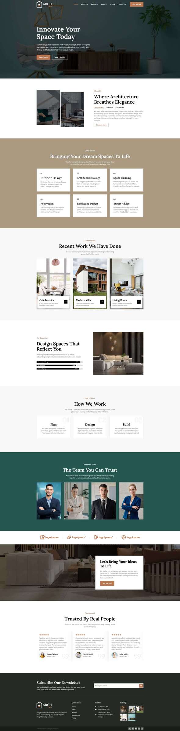 Archevia - Interior & Architecture Elementor Template Kit