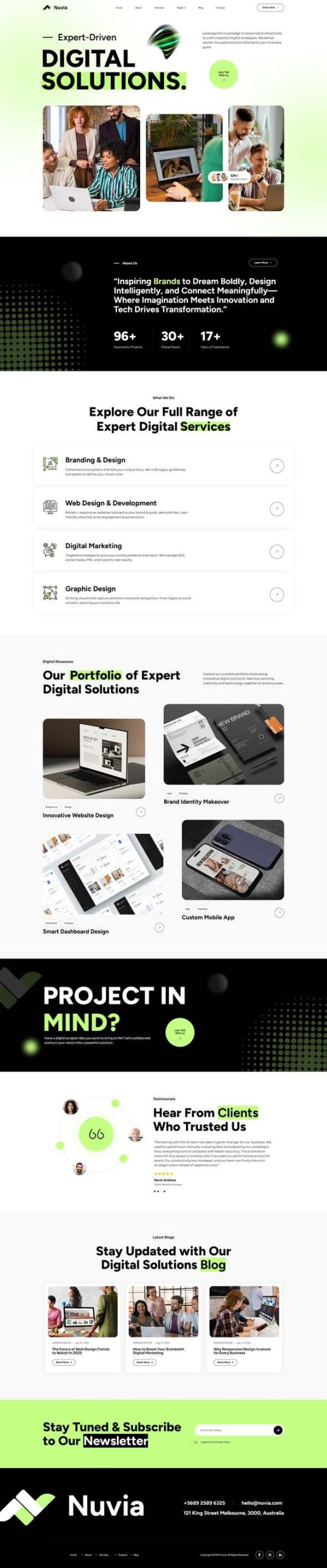 Nuvia - Digital Agency Elementor Template Kit