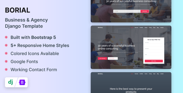 Borial - Business & Agency Django Template