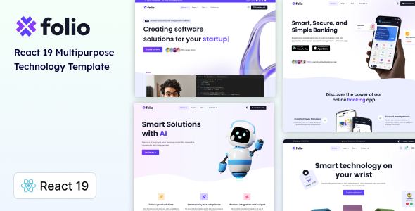 Product preview supplied for Folio - React 19 Multipurpose Technology Template