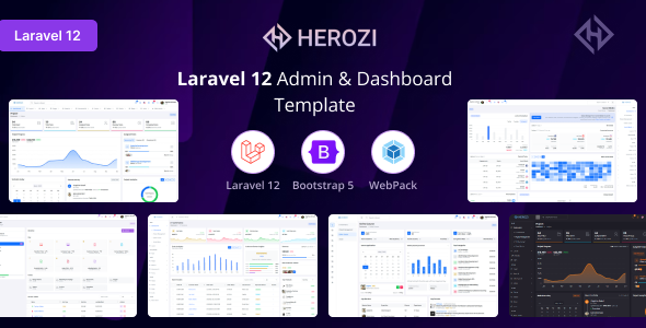 Herozi - Laravel Admin & Dashboard Template product preview