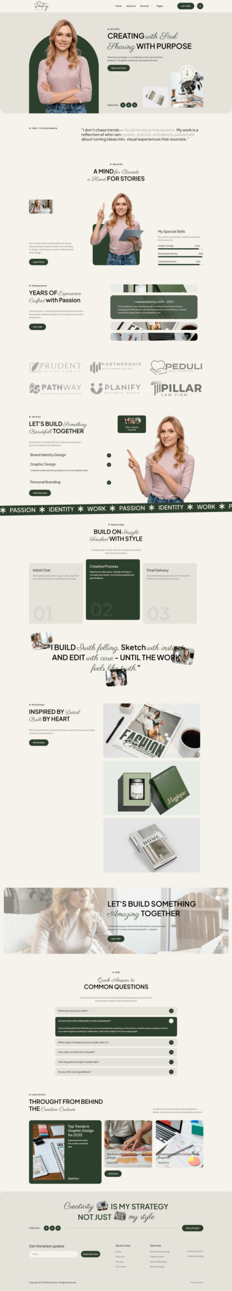 Poetry - Personal Portfolio & Resume Elementor Template Kit