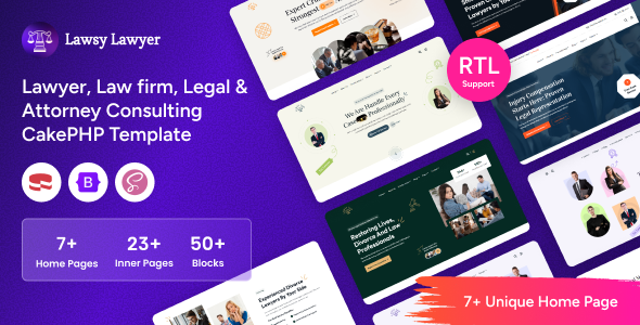 Lawsy - Lawyer, Law firm, Legal & Attorney Consulting CakePHP Template