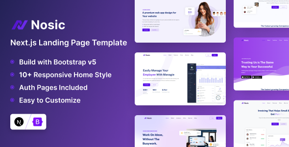 Nosic - Next.JS Landing Page Template