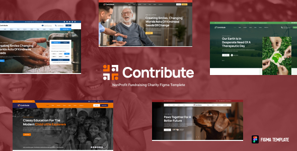 Contribute - Non Profit Charity Figma Template