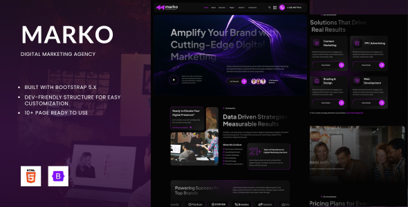 Marko - Digital Marketing Agency HTML Bootstrap 5 Template