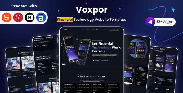 Voxpor - Business & Finance Startup HTML Template