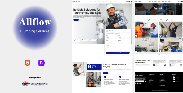 Allflow - Plumbing Services Html Template