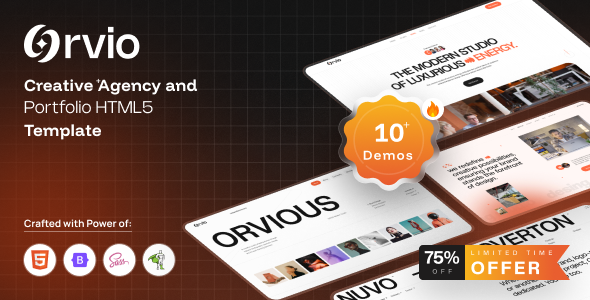 Orvio - Creative Agency and Portfolio HTML Template