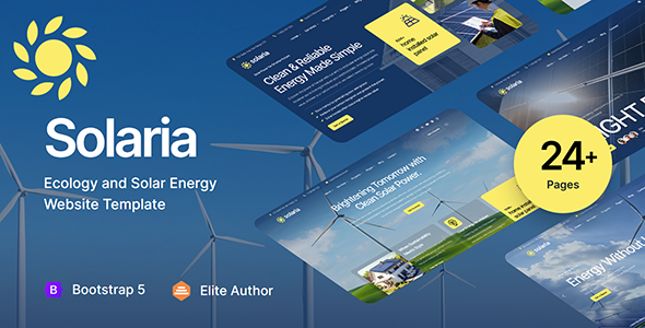 Solaria - Solar Energy Website Template + RTL
