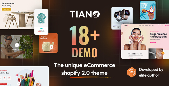 Tiano - Unique Multipurpose eCommerce Shopify Theme