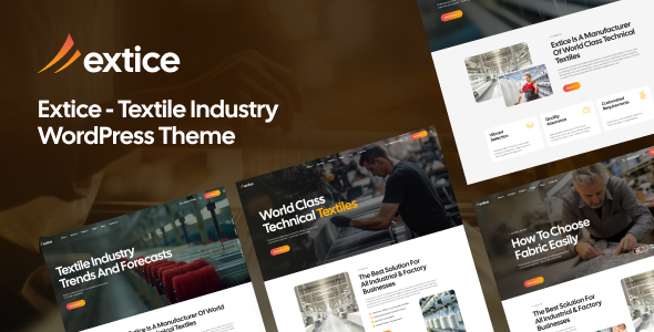Extice - Textile Industry WordPress Theme