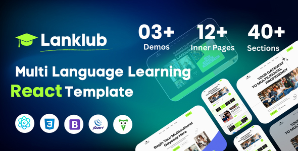 Lanklub - React JS Education & Online Course Template
